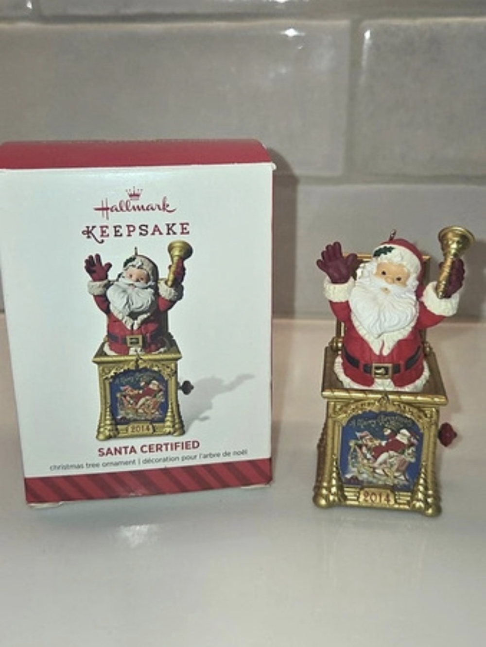 Hallmark Santa Certified Santa Ornament Red & Gold